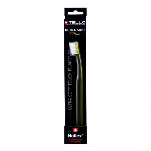 DANTŲ ŠEPETĖLIS TELLO 6240 ULTRA SOFT BLACK, LABAI MINŠTAS, 1 VNT