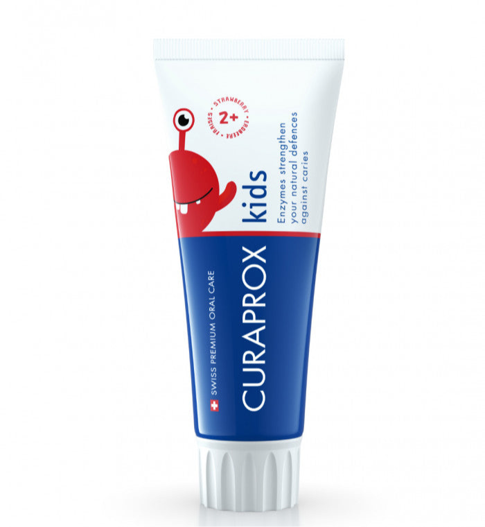 VAIKIŠKA DANTŲ PASTA CURAPROX KIDS, su 950ppm FLUORO, BRAŠKIŲ, 60 ML
