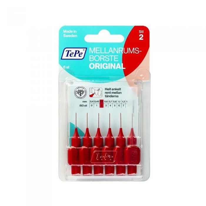 TePe raudoni tarpdančių šepetėliai G2, 0,5 mm