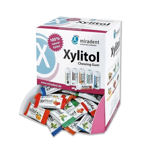 Miradent Xylitol kramtomoji guma HAGER&WERKEN, asorti, 2x200 vnt