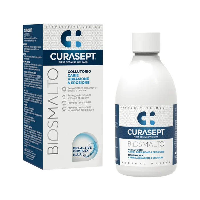 Kasdienis dantų skalavimo skystis, CURASEPT Biosmalto Caries abrasion and erosion, 300 ml