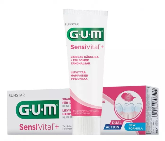 G.U.M dantų pasta kasdienei jautrių dantų ir dantenų apsaugai SENSIVITAL, 75 ml