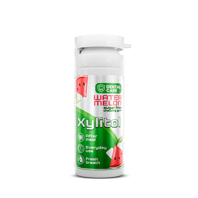 DENTAL CARE XYLITOL Arbūzų skonio kramtomoji guma su ksilitoliu